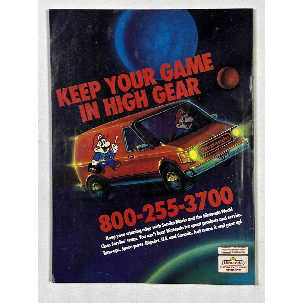 Nintendo Power Magazine 1992 Volume 39 Mario Paint Felix the Cat Poster Insert